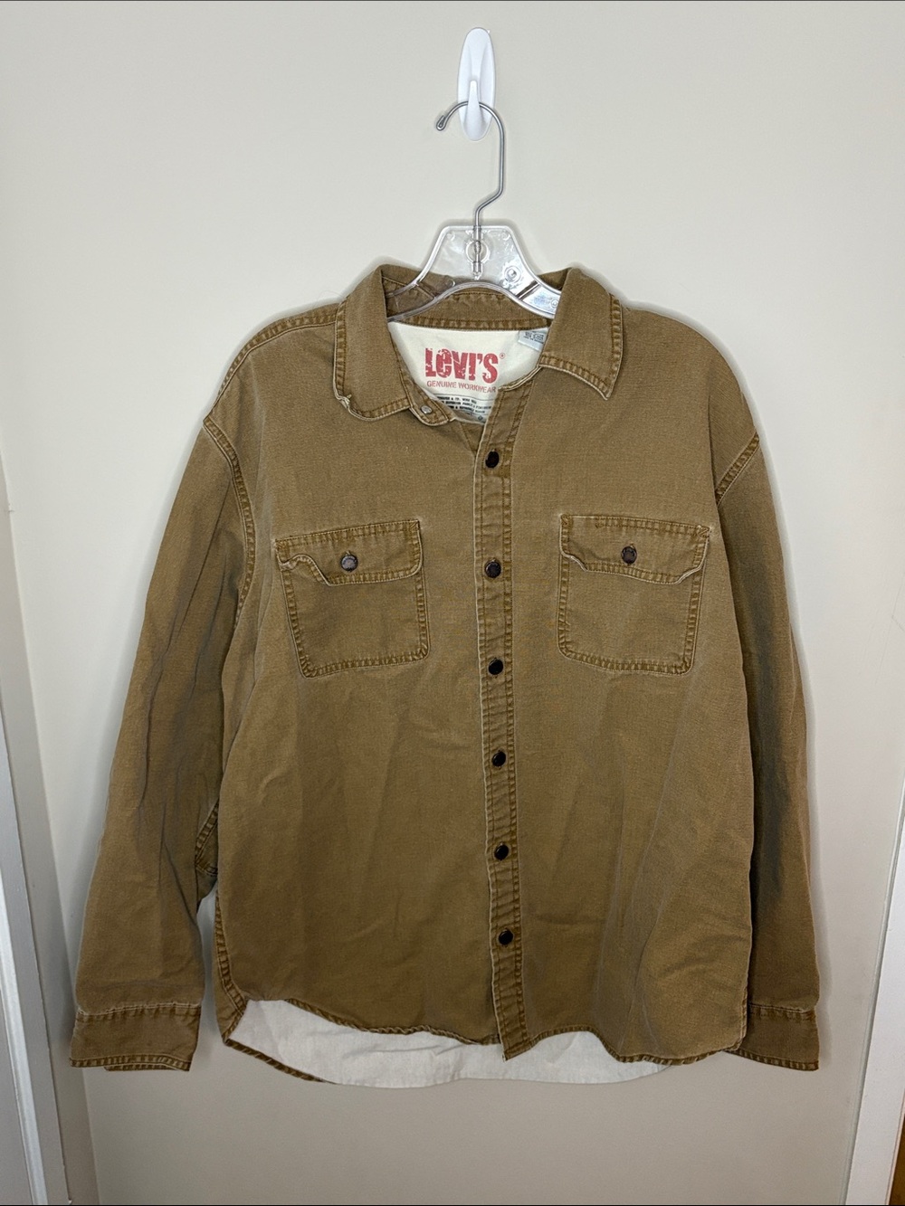 Levi's Men's Tan Button-Up Shirt Jacket